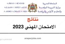 الان نتائج الامتحان المهني 2023 دورة دجنبر 2022 المغرب