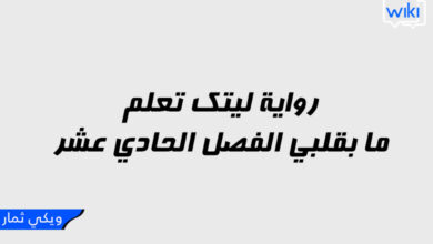 رواية ليتك تعلم ما بقلبي الفصل الحادي عشر